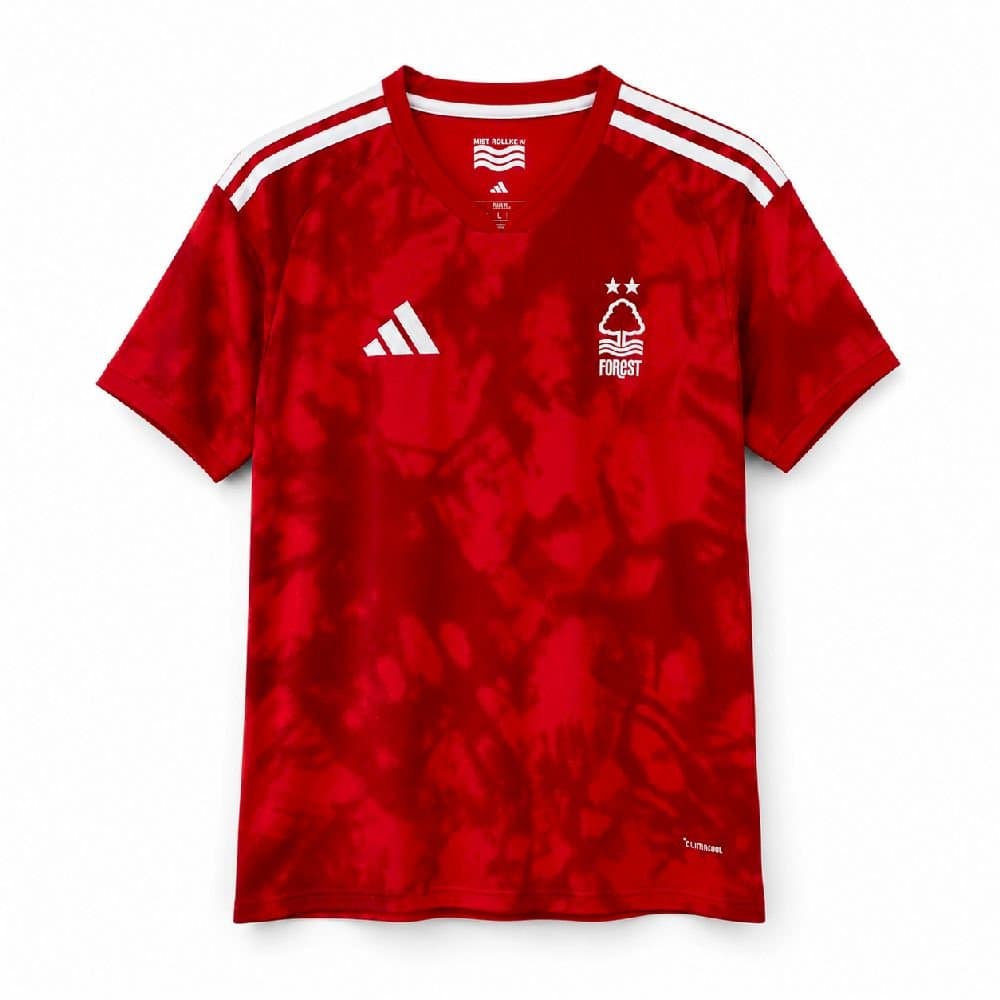 Nottingham Forest 2026/27 1a Eq. — vista frontal