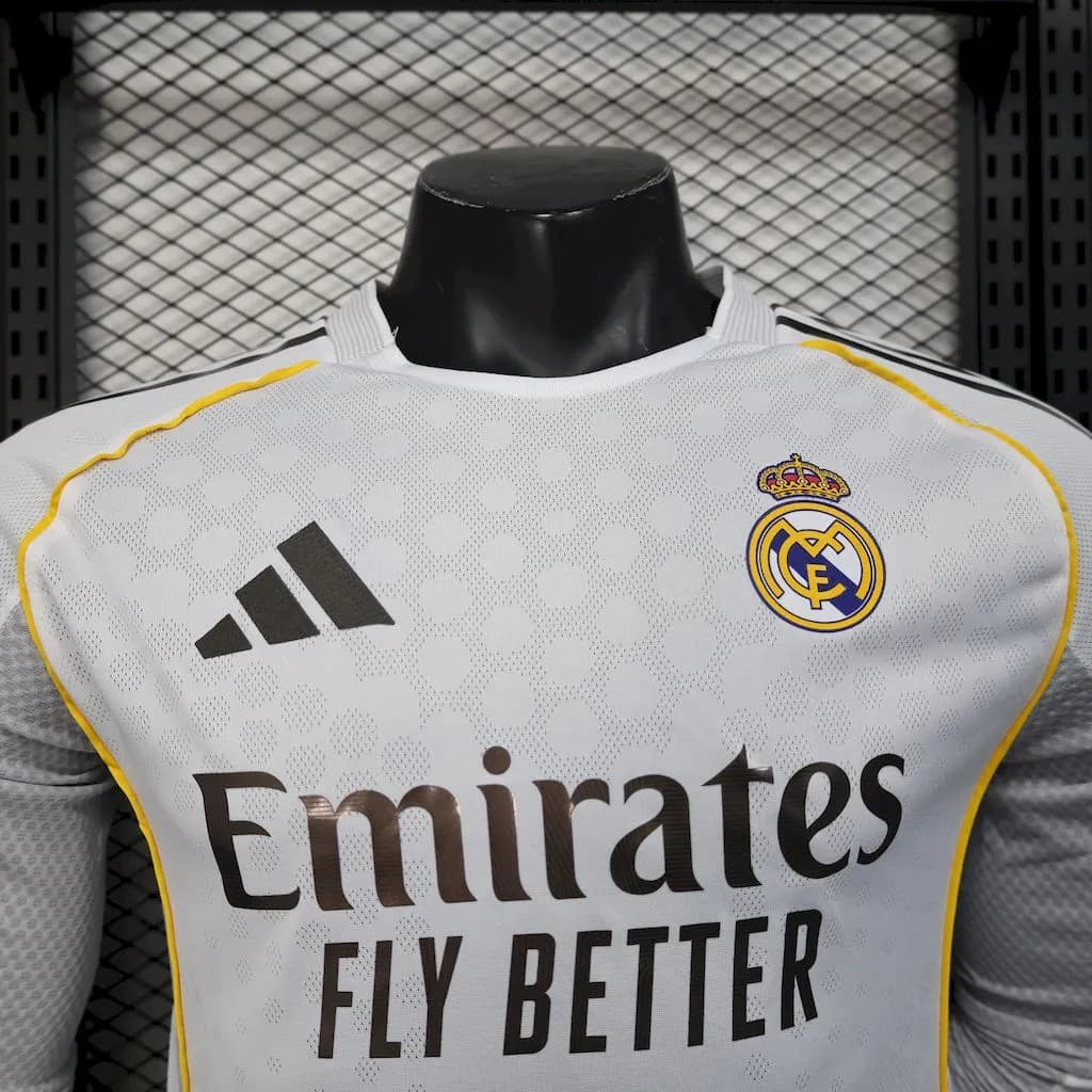 Real Madrid 2025/26 1a Eq. (Ed. Jugador) Manga Larga — vista trasera
