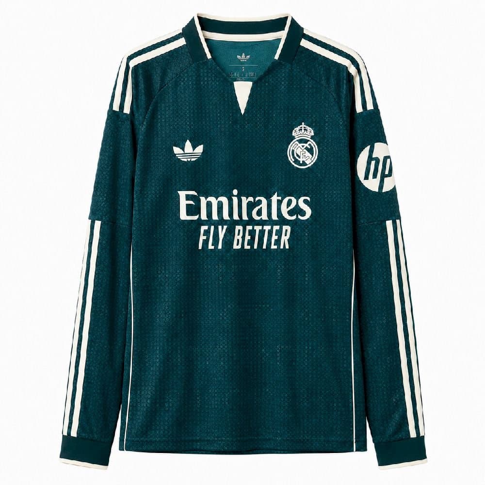 Real Madrid 2026/27 2a Eq. Manga Larga — vista frontal